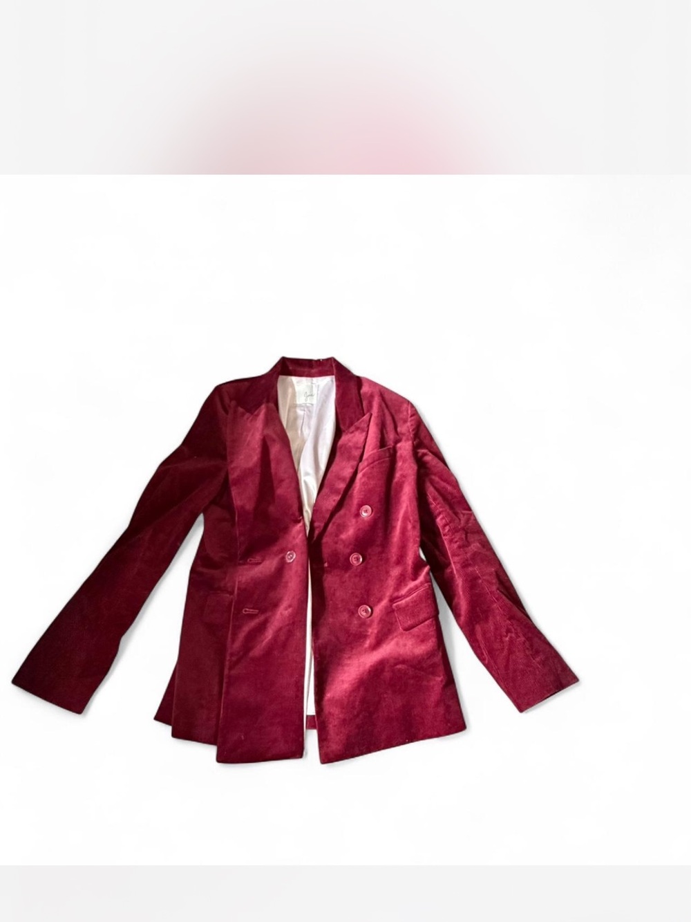 Women's Velvet Blazer - Burgundy